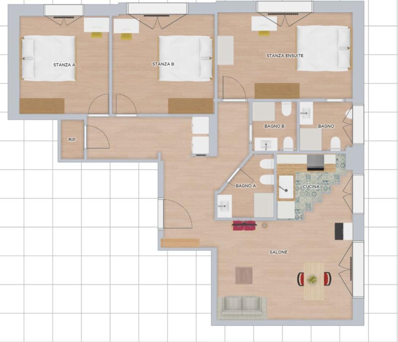 Casilina 403 Spacious 3bdr And 3 Bath * Rome